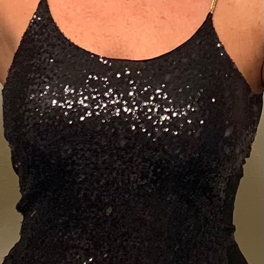 Black sequin tank top